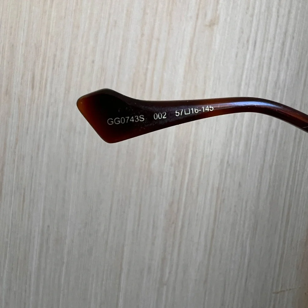 Gucci Gold and Yellow Sunglasses GG0743S - Picture 7 of 8